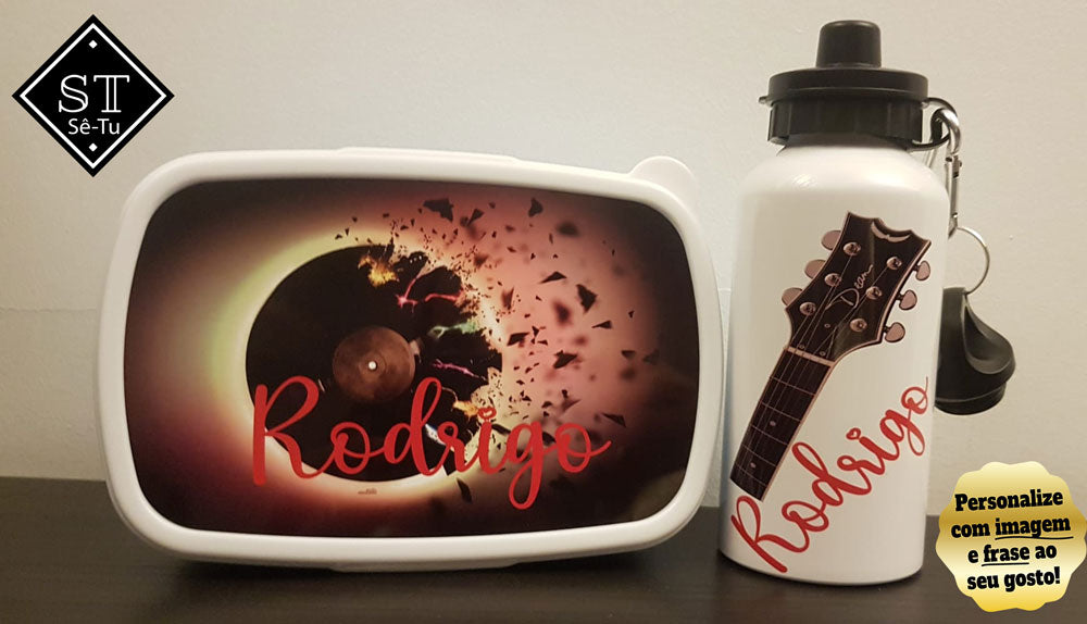 Fiambreira + Garrafa Guitarra C/Nome